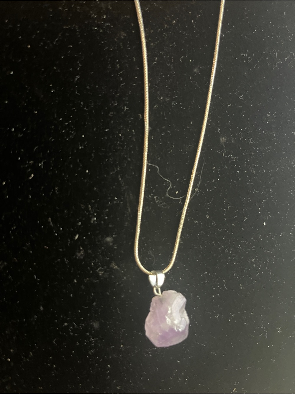 raw amethyst crystal handmade necklace purple gemstone pendant - Picture 6 of 6
